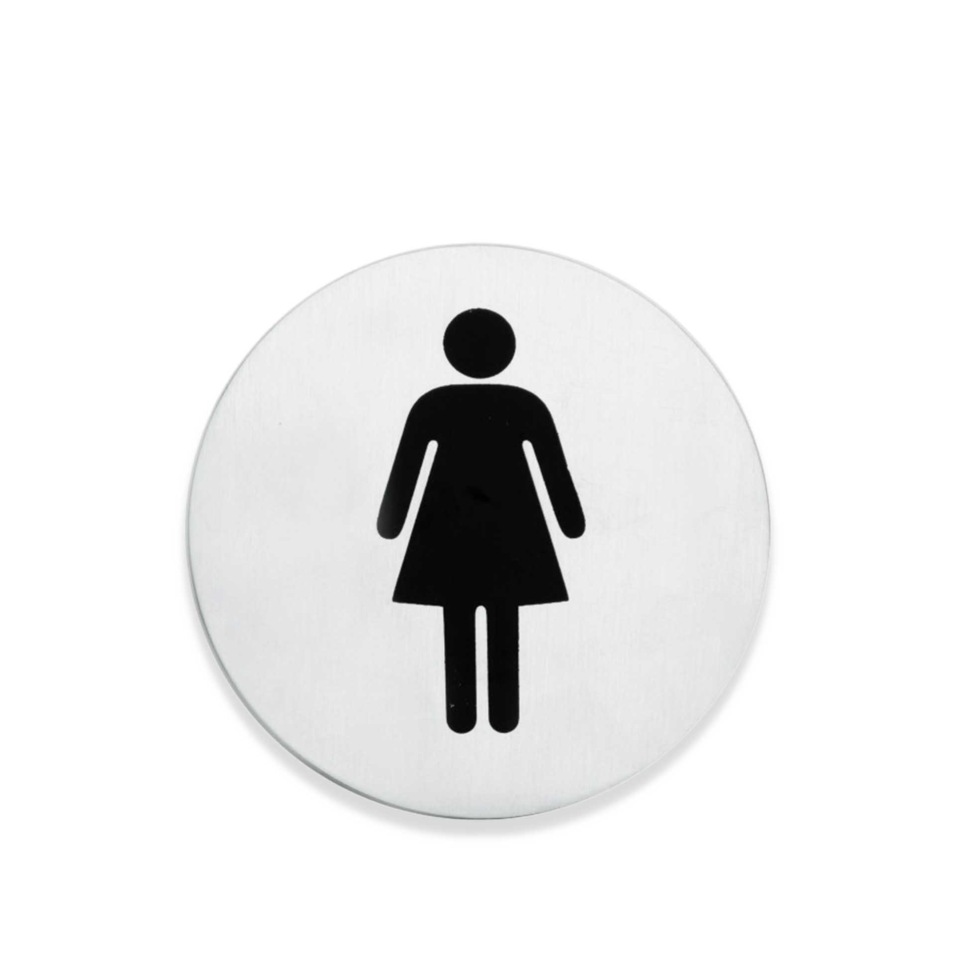 Sinal Inox WC Mulher 7.5cm