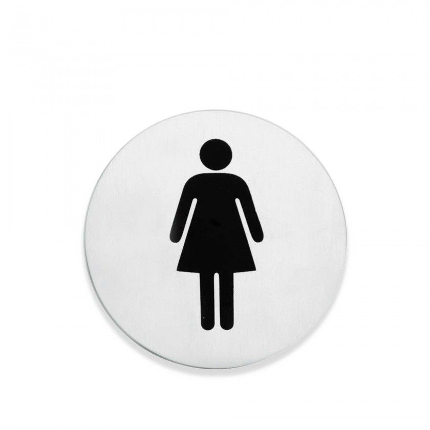 Sinal Inox WC Mulher 7.5cm Sinal Inox WC Mulher 7.5cm
