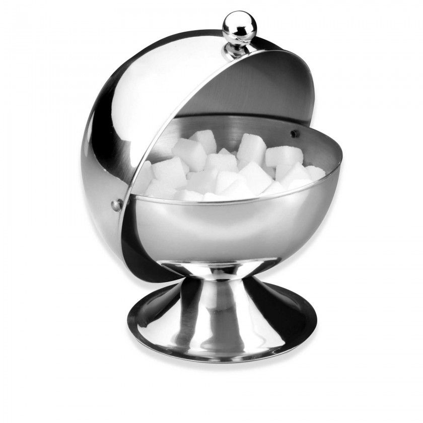 Açucareiro Inox Esfera 600ml 14cm Açucareiro Inox Esfera 600ml 14cm