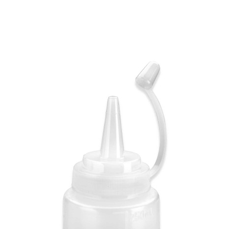 Frasco Molho Plástico com Tampa Branco 125ml 4X10cm - Image product