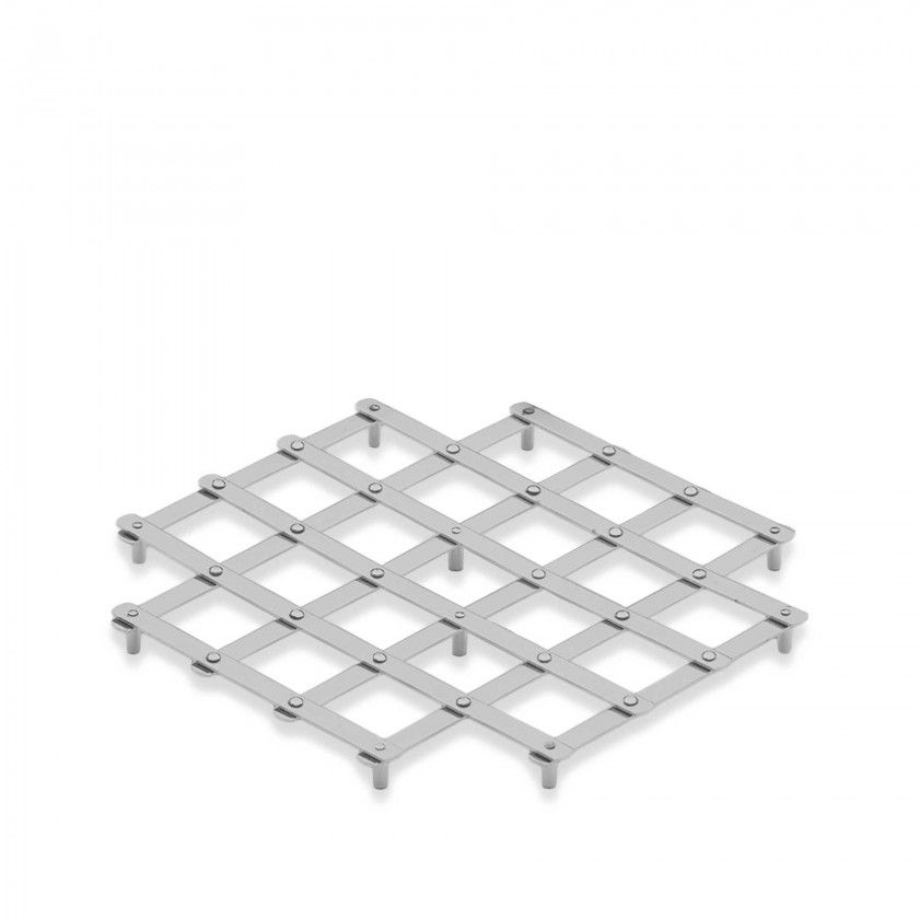 Base Quentes Inox Quadrado 23X23X2.5cm