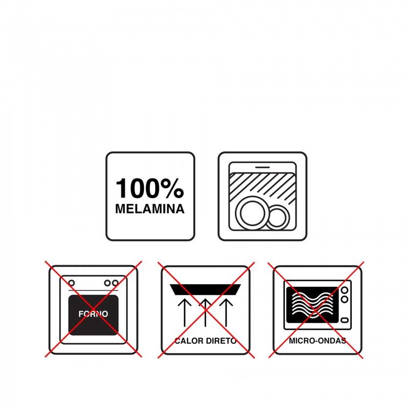 Bandeja Melamina Classic Oval Branca 25X18.3X2.2cm Bandeja Melamina Classic Oval Branca 25X18.3X2.2cm