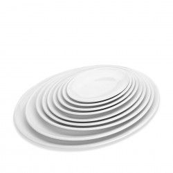 Bandeja Melamina Classic Oval Branca 25X18.3X2.2cm
