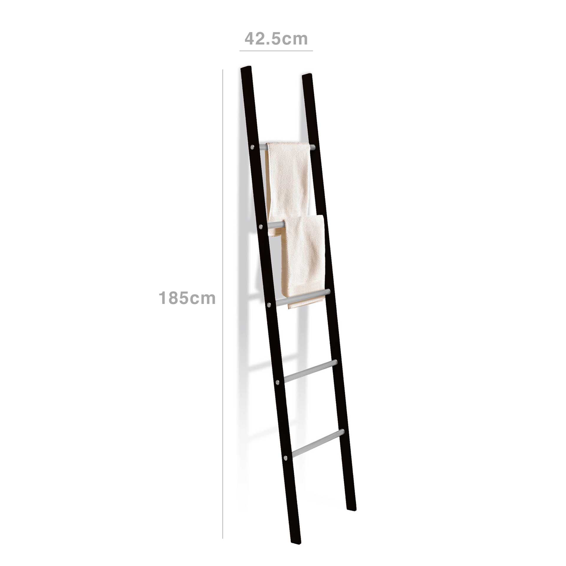 Toalheiro Pé Inox Preto 42.5X185cm