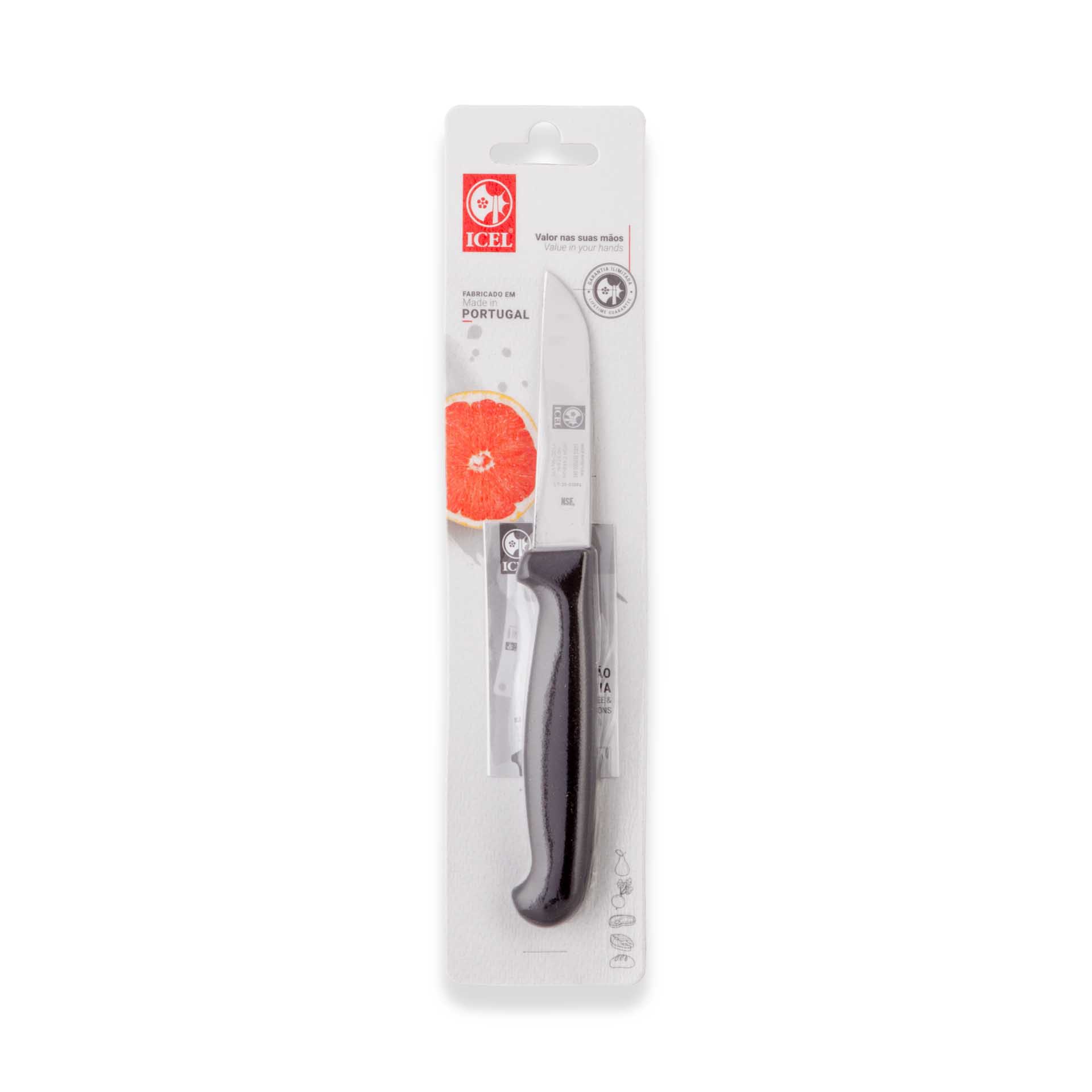 Faca Vegetais Icel Cabo Preto 8CM