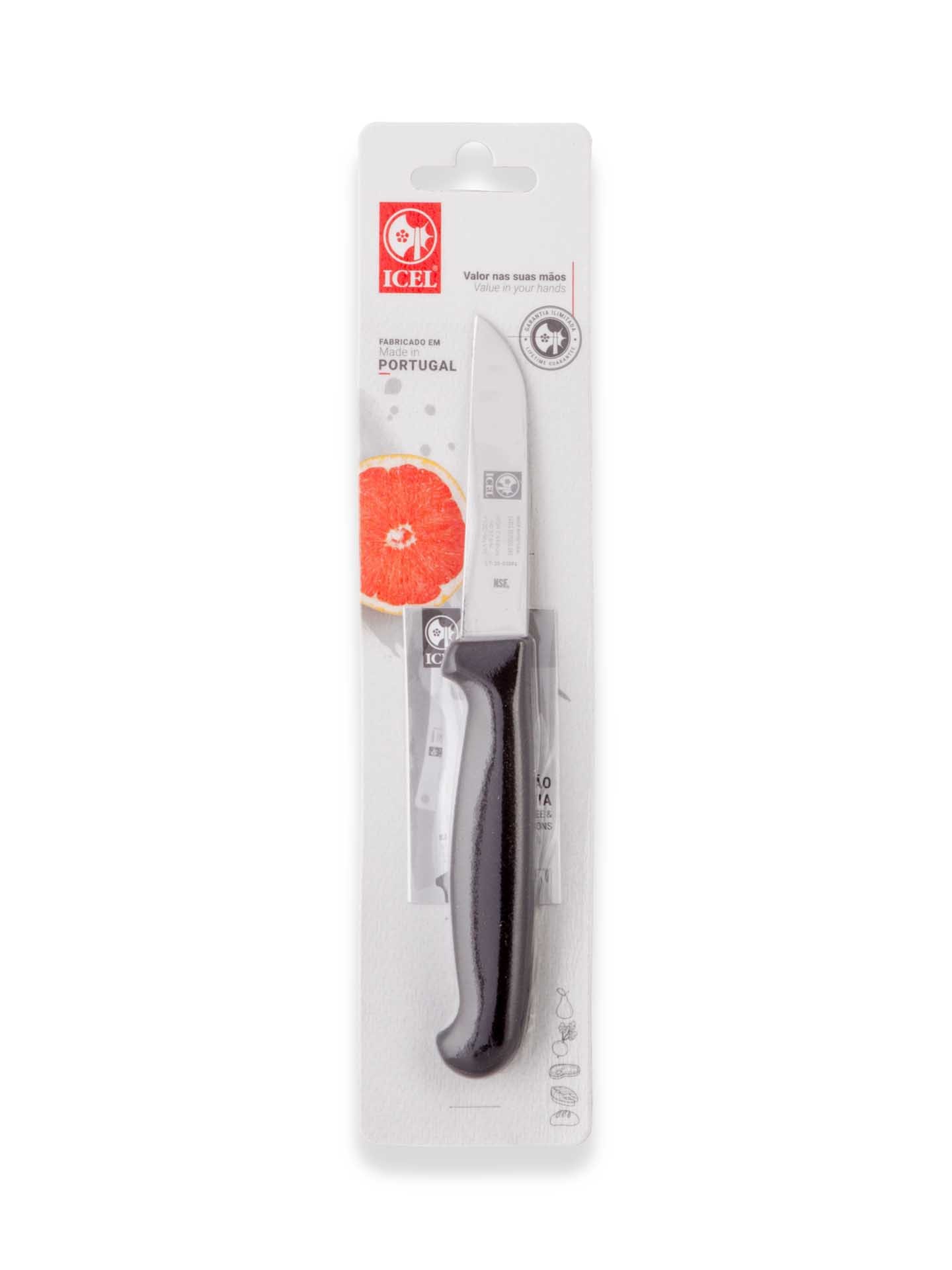 Faca Vegetais Icel Cabo Preto 8CM