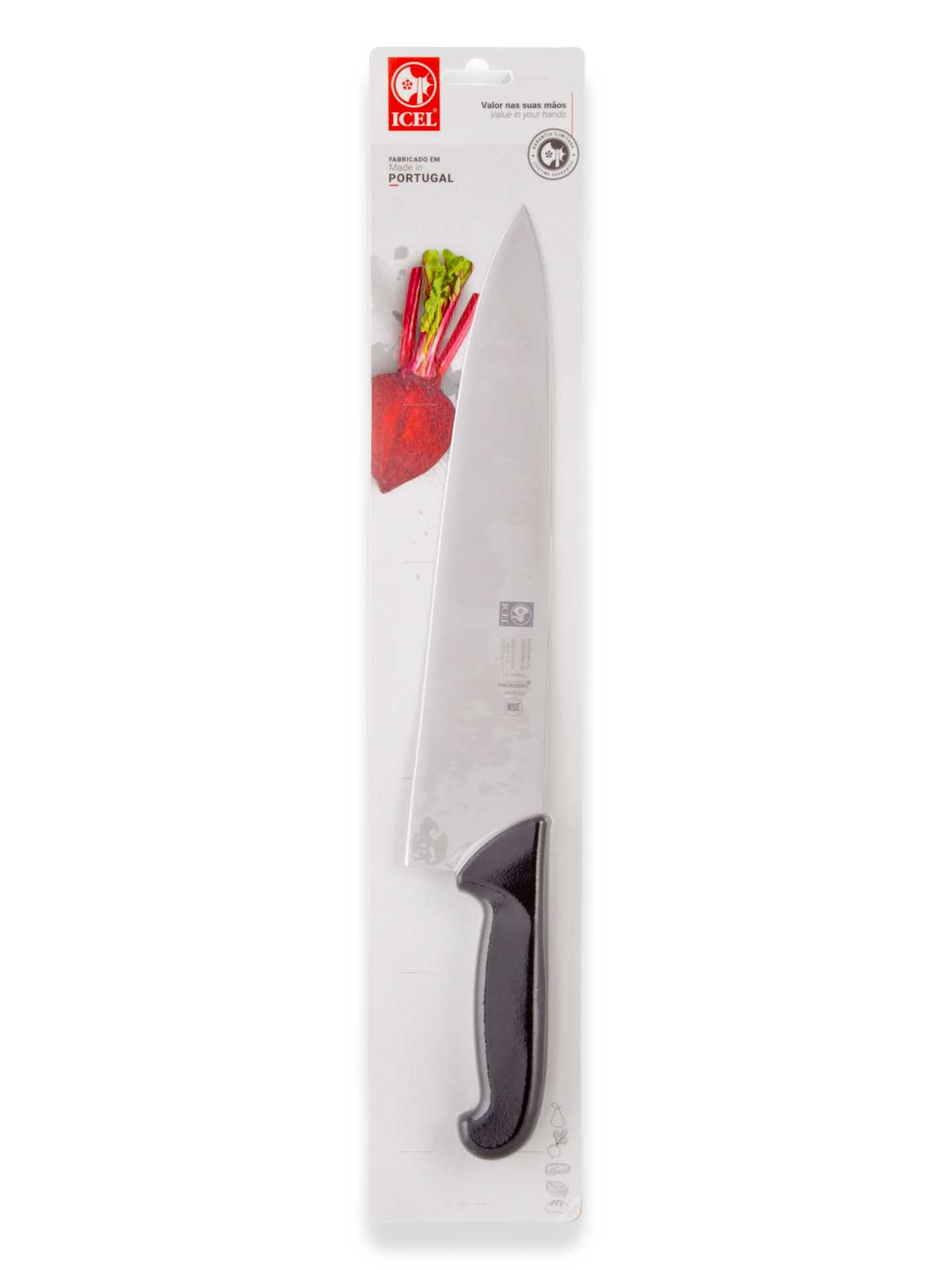 Faca Chefe Icel Cabo Preto 32CM