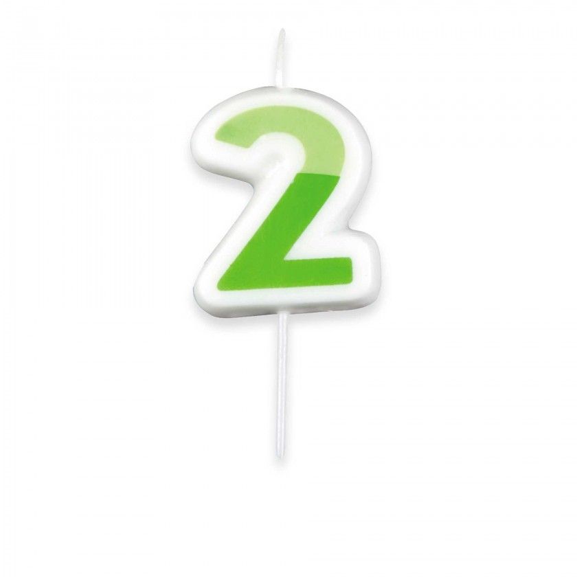 Vela Nmeros Delicia Kids 5cm N.2