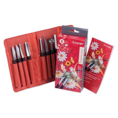 Conjunto Facas para Decoração Frutas 8 Peças