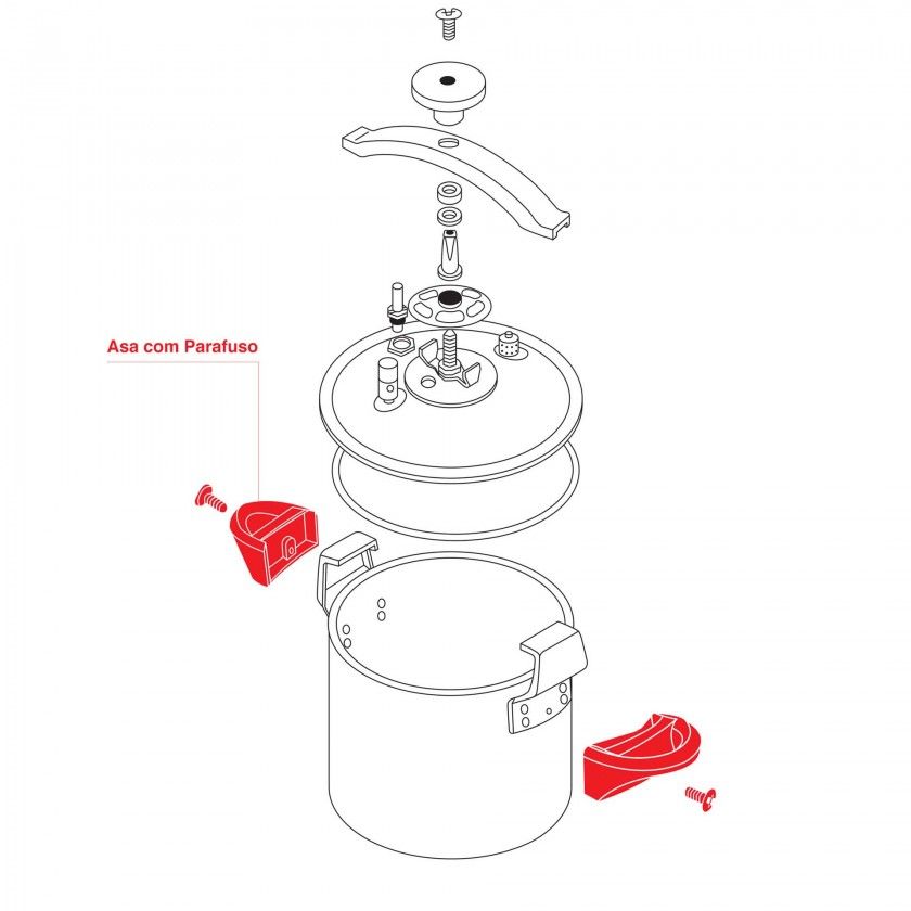 Tradicional Aluminio + Inox Asa Baquelite + Parafuso Pack 1 Tradicional Aluminio + Inox Asa Baquelite + Parafuso Pack 1
