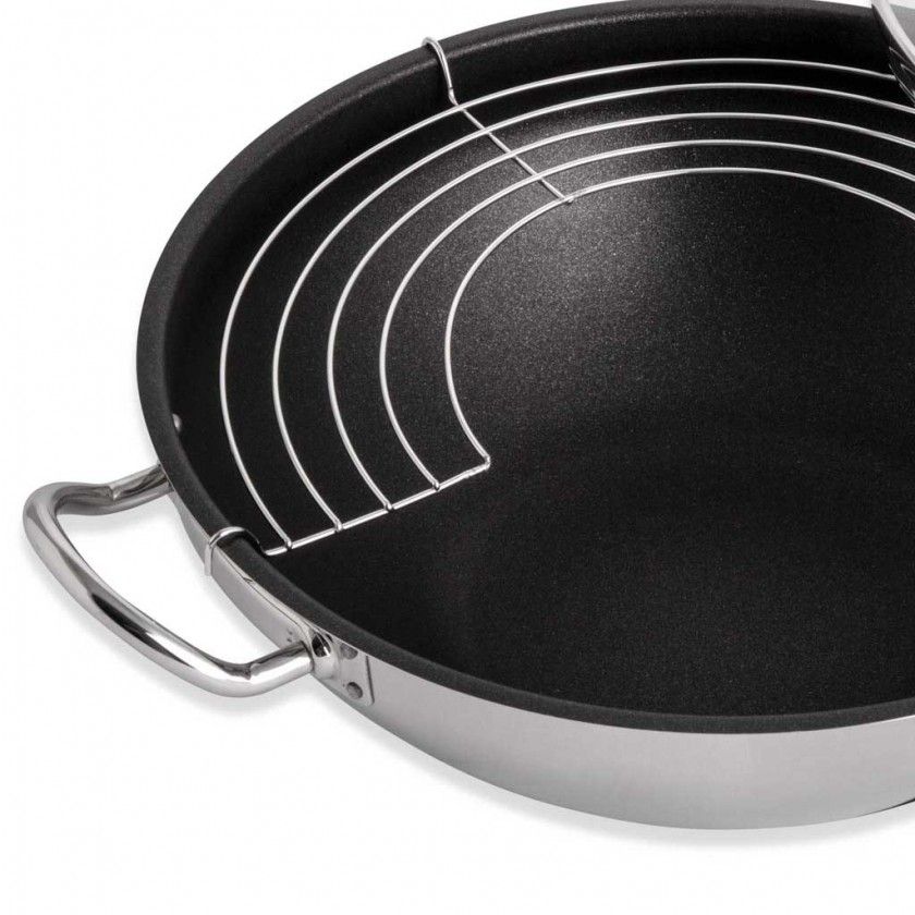 Nautilus Wok Antiaderente C/ Asas C/ Grelha Ø28Cm 4.6L Nautilus Wok Antiaderente C/ Asas C/ Grelha Ø28Cm 4.6L
