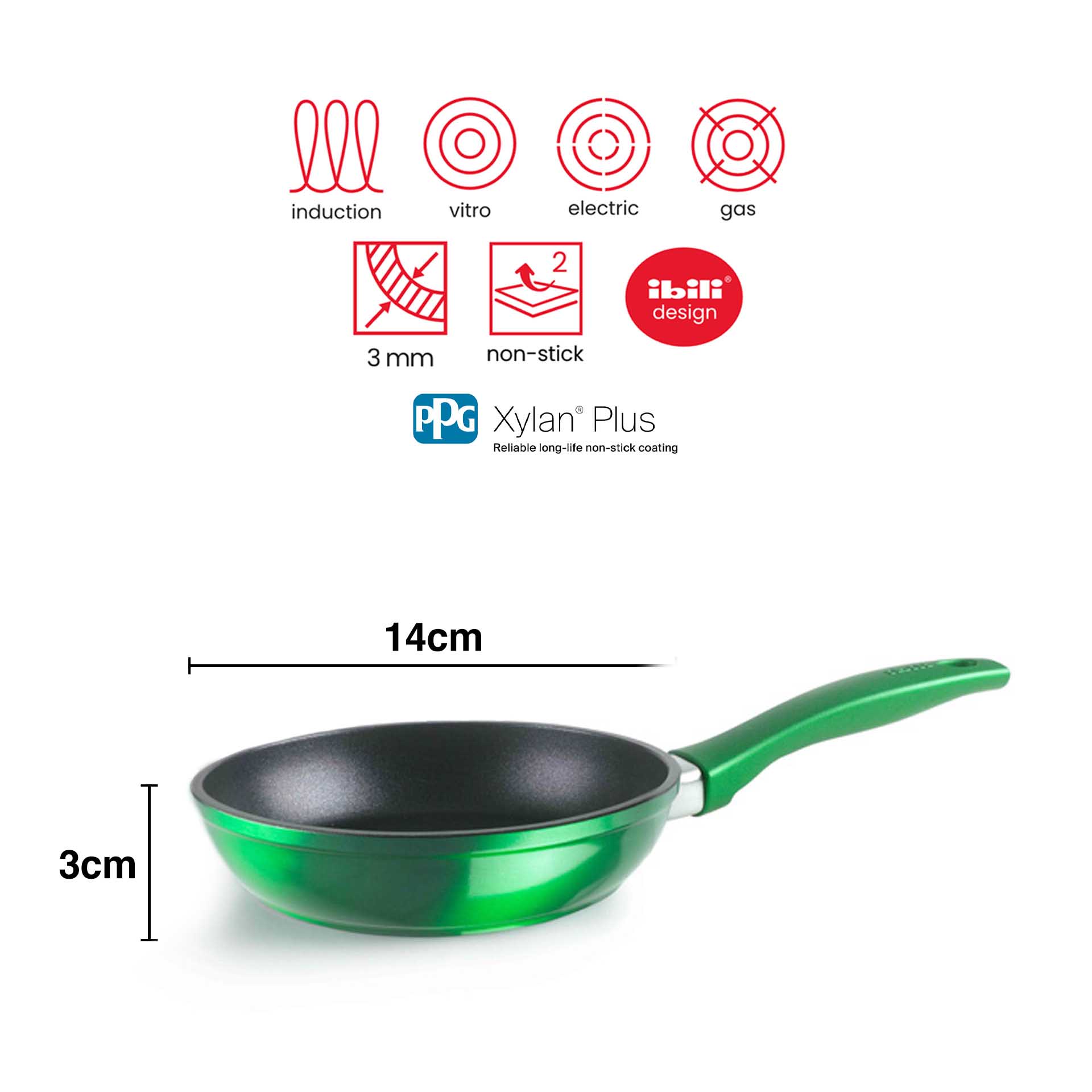 Frigideira Alumínio Mini Avocado 14X3cm