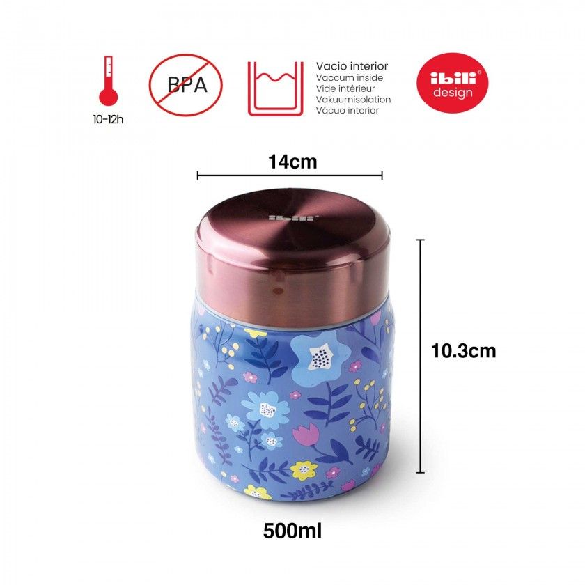 Termo Sólidos Inox Tulipas 500ml 10.3X14cm Termo Sólidos Inox Tulipas 500ml 10.3X14cm