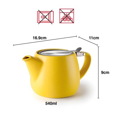 Chaleira Cer�mica Luxor com Filtro 540ml 16.9X9cm