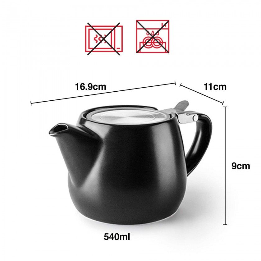 Chaleira Cermica Luxor com Filtro 540ml 16.9X9cm