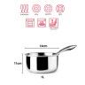 Caarola Inox / Alumnio Triply com Cabo 1L 14X11cm
