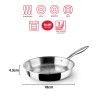 Frigideira Inox / Alumnio Triply com Cabo