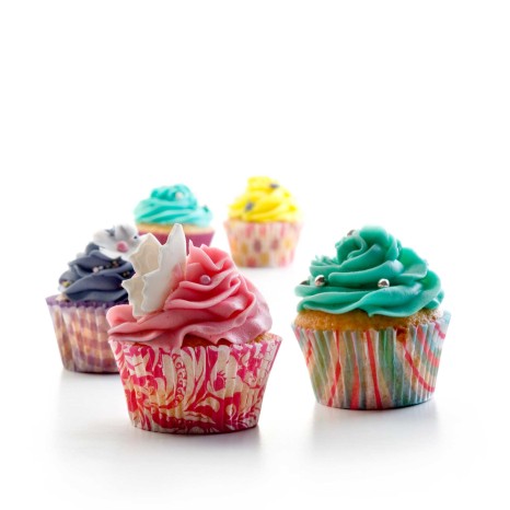 Forma Queque Papel Azul + Rosa 7.5cm Pack 100 - Image product
