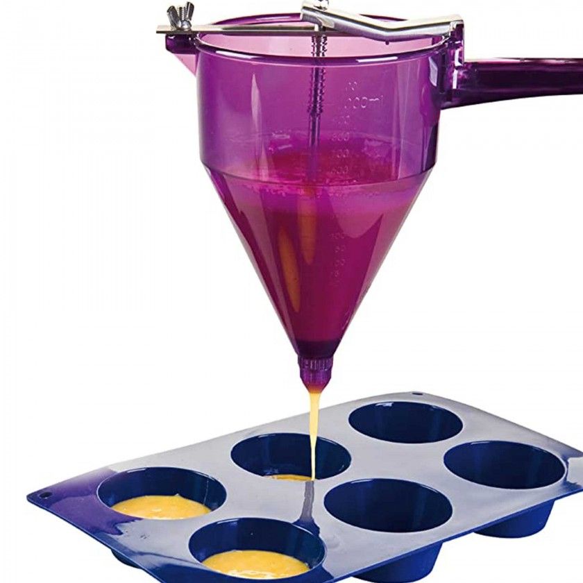 Dispensador Massa + 3 Boquilhas 1L 13X11X21cm Dispensador Massa + 3 Boquilhas 1L 13X11X21cm