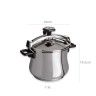 Panela Pressão Inox Bojuda Redonda 7500ml 22X19.5cm Panela Pressão Inox Bojuda Redonda 7500ml 22X19.5cm