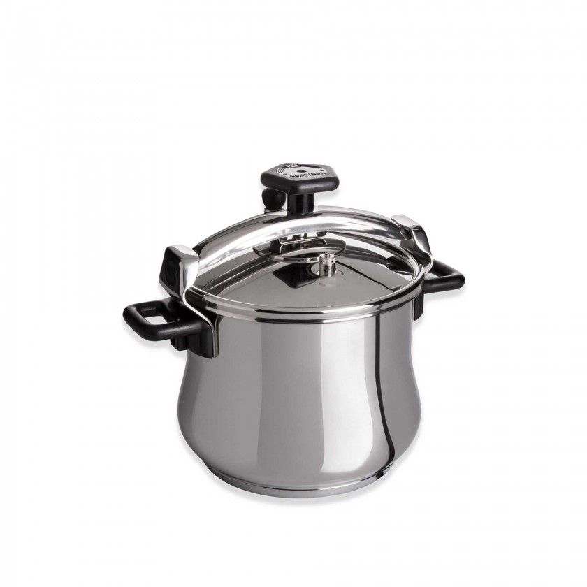 Panela Presso Inox Bojuda Redonda 7500ml 22X19.5cm