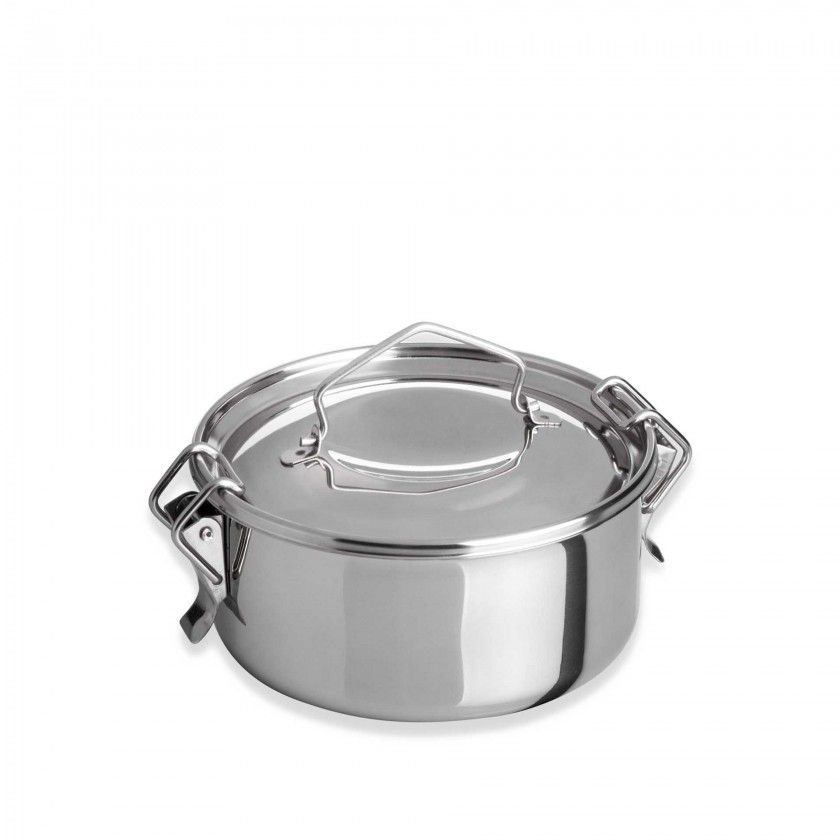 Marmita Inox sem Fundo Trmico Cookware Simples 500ml 12X6.5cm