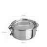 Marmita Inox sem Fundo Térmico Cookware Simples 500ml 12X6.5cm Marmita Inox sem Fundo Térmico Cookware Simples 500ml 12X6.5cm