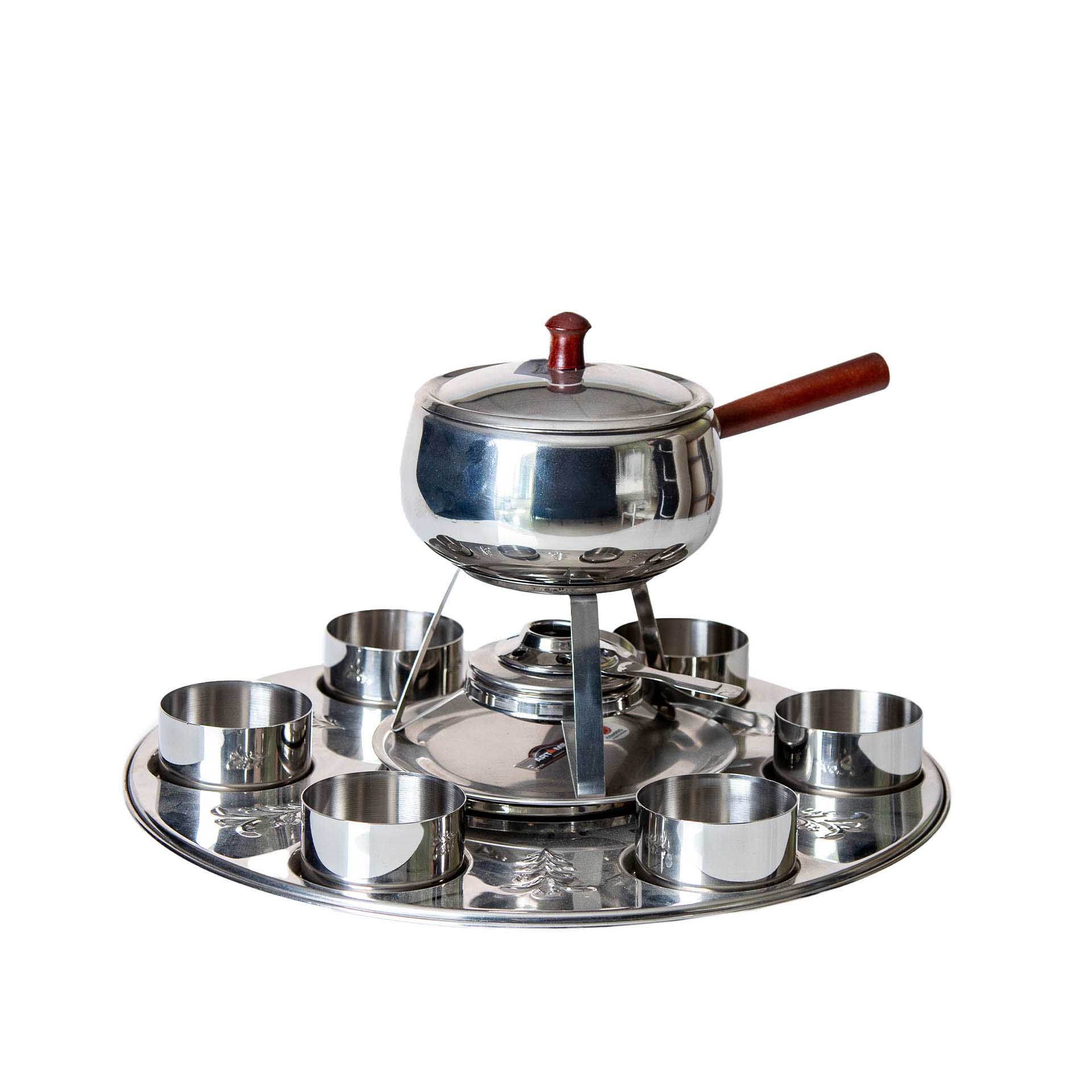 Fondue Giratório Gourmet 6 Taças + 6 Garfos 1750ml 15X27cm