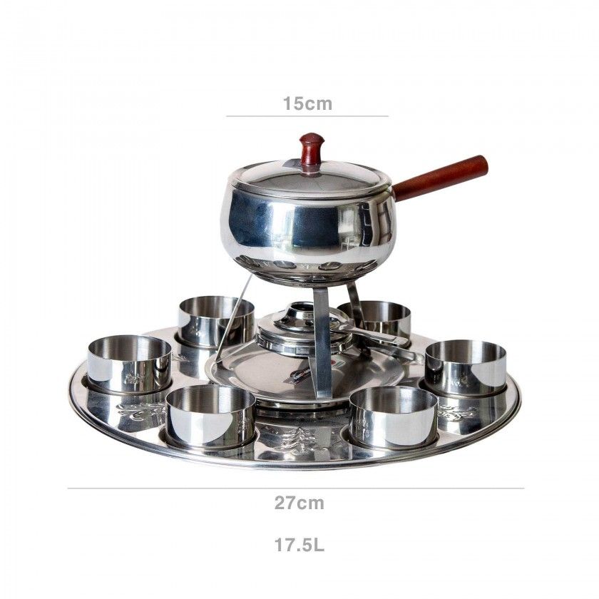 Fondue Girat�rio Gourmet 6 Ta�as + 6 Garfos 1750ml 15X27cm