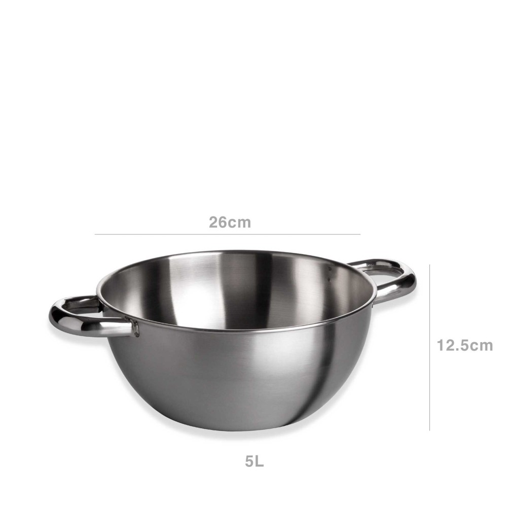 Tigela Hotelaria Inox Grand Gourmet com Asas Redondo