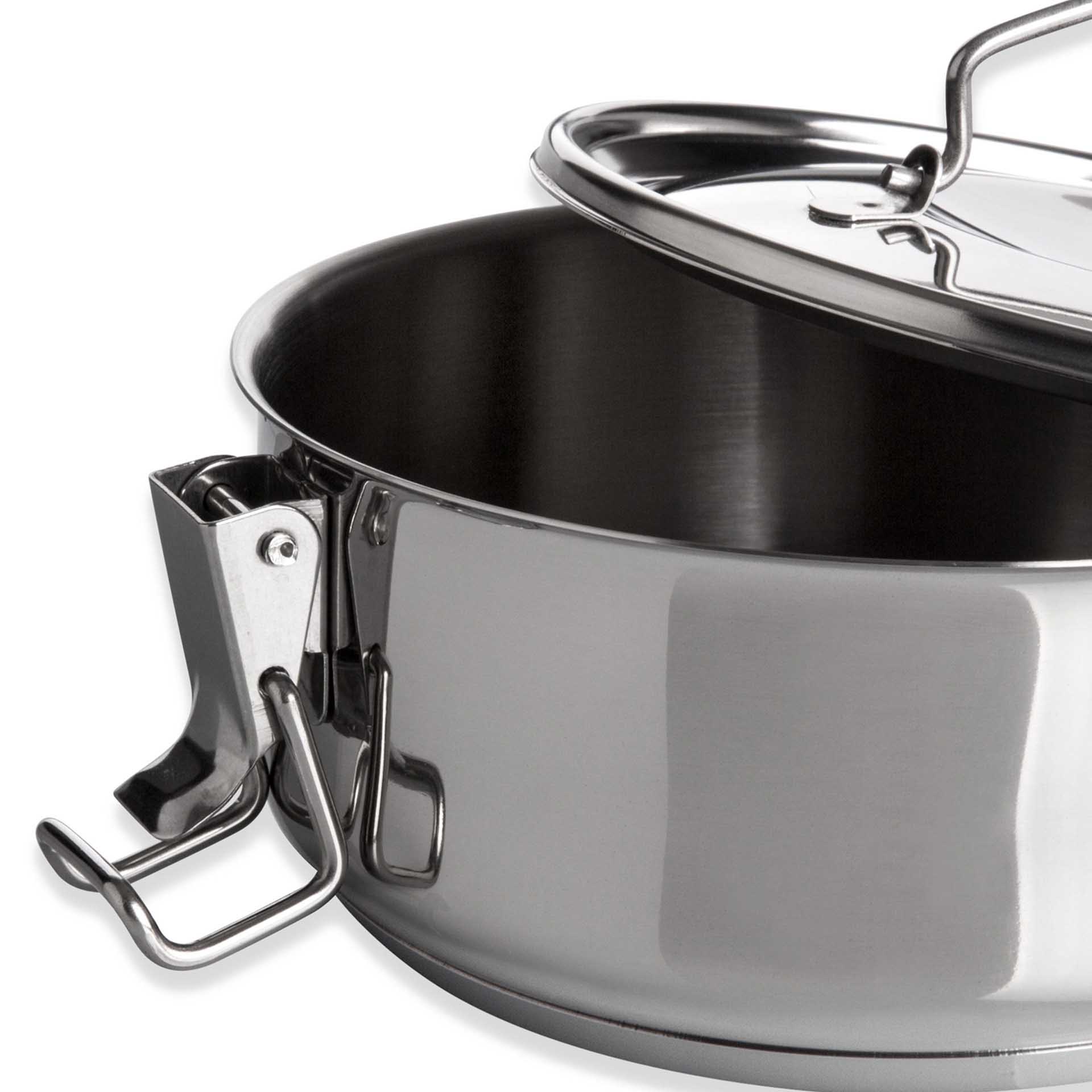 Marmita Inox Fundo Térmico Cookware Simples 500ml 12X7.5cm