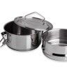 Marmita Inox Fundo Térmico Cookware Dupla 1500ml 14X12cm Marmita Inox Fundo Térmico Cookware Dupla 1500ml 14X12cm