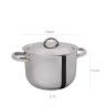 Panela Inox 2004 com Asas Redonda 2.1L 16X11cm