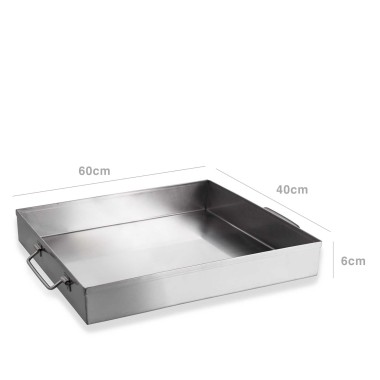 Tabuleiro Forno Inox Grand Gourmet com Asas 60X40X6cm