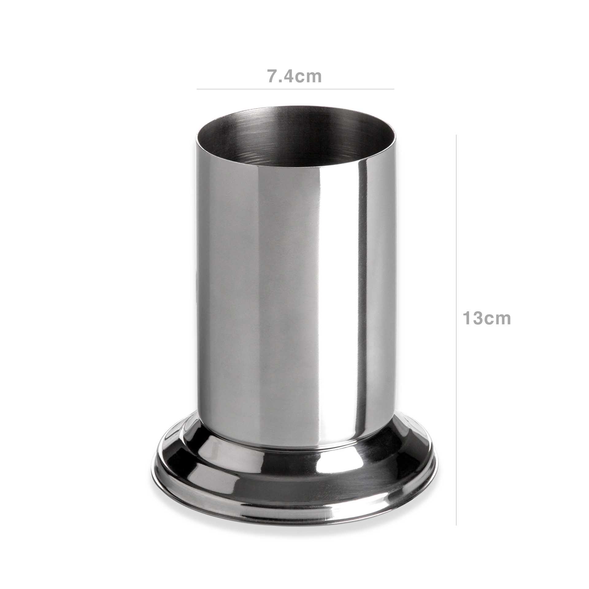 Copo Porta Palhinhas Inox Gourmet Redondo 7.5X13cm
