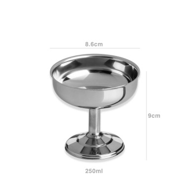 Taça Gelado Gourmet com Pé Redondo 250ml 8.6X9cm