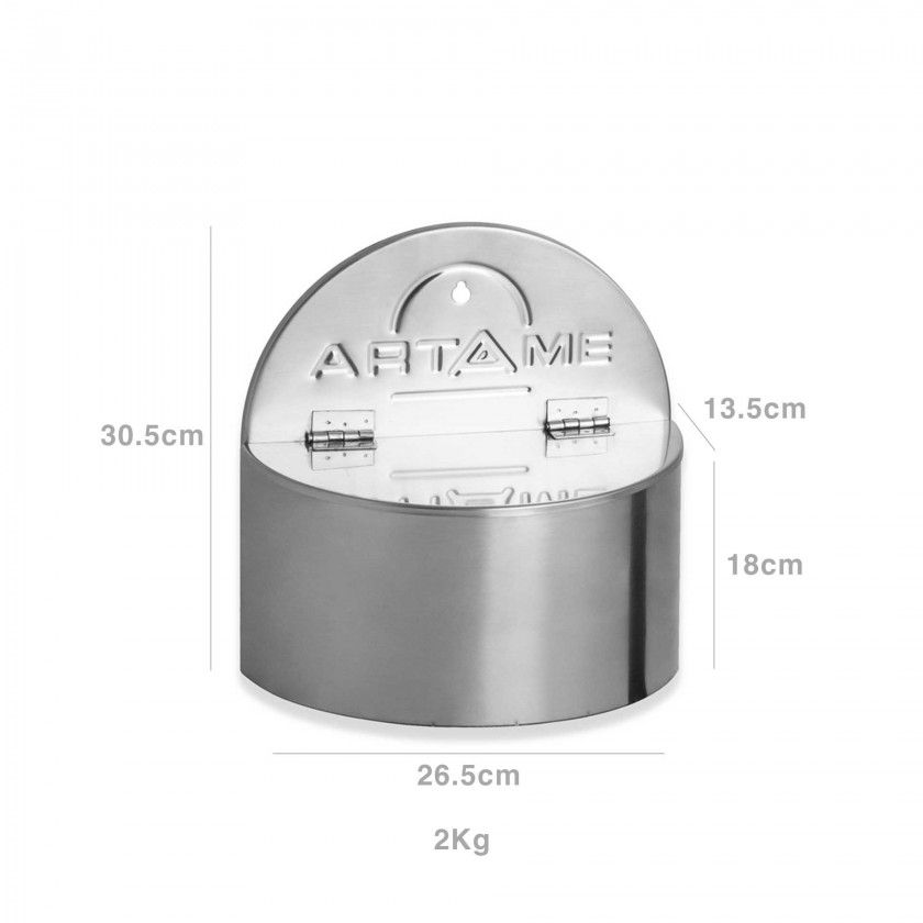 Saleiro Parede Inox Cookware 2kg 26.5X18X30.5cm Saleiro Parede Inox Cookware 2kg 26.5X18X30.5cm