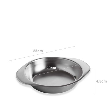 Prato Inox Gourmet Fundo com Asas 20X25.4.5cm