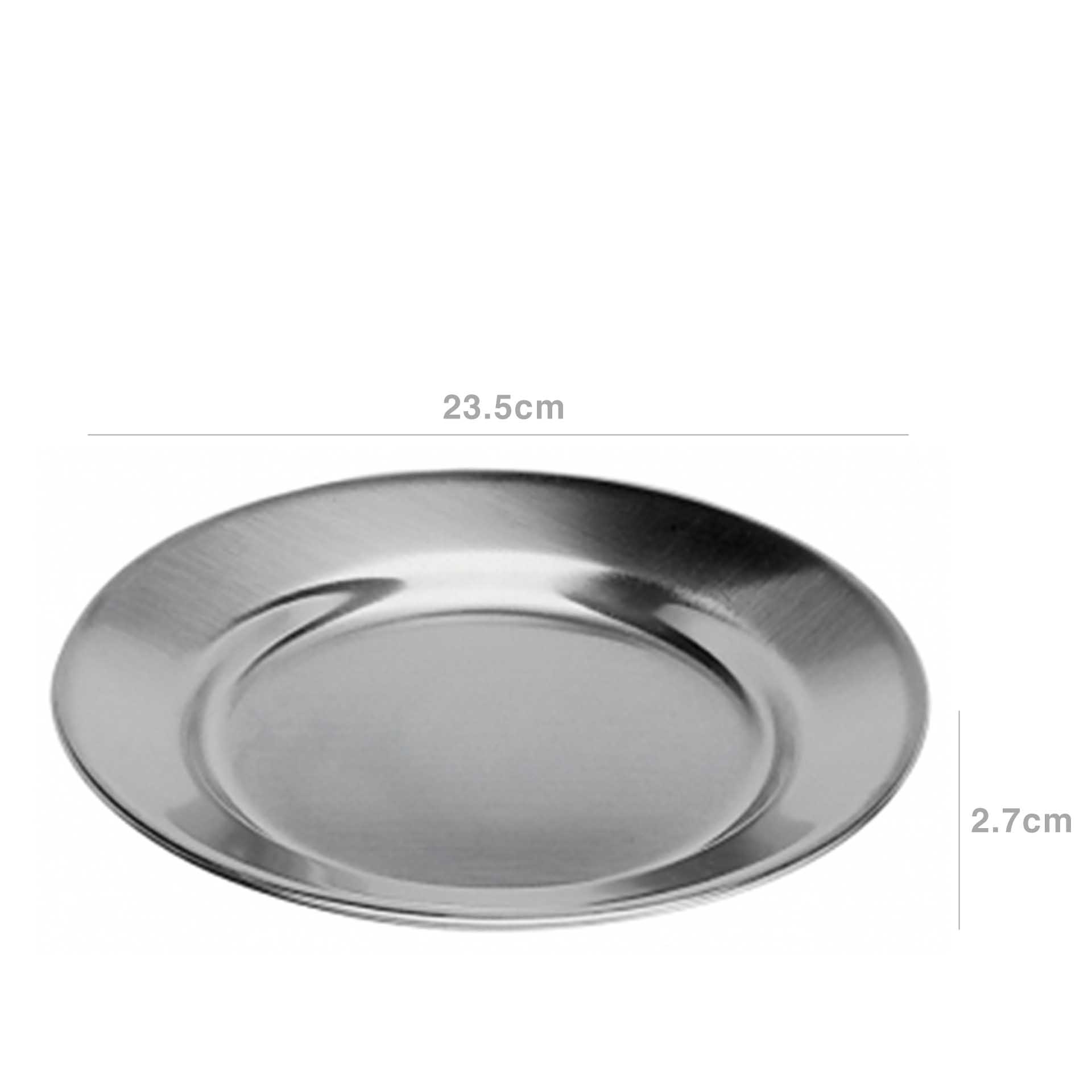 Prato Inox Gourmet Ladeiro Redondo 23.5X2.7cm