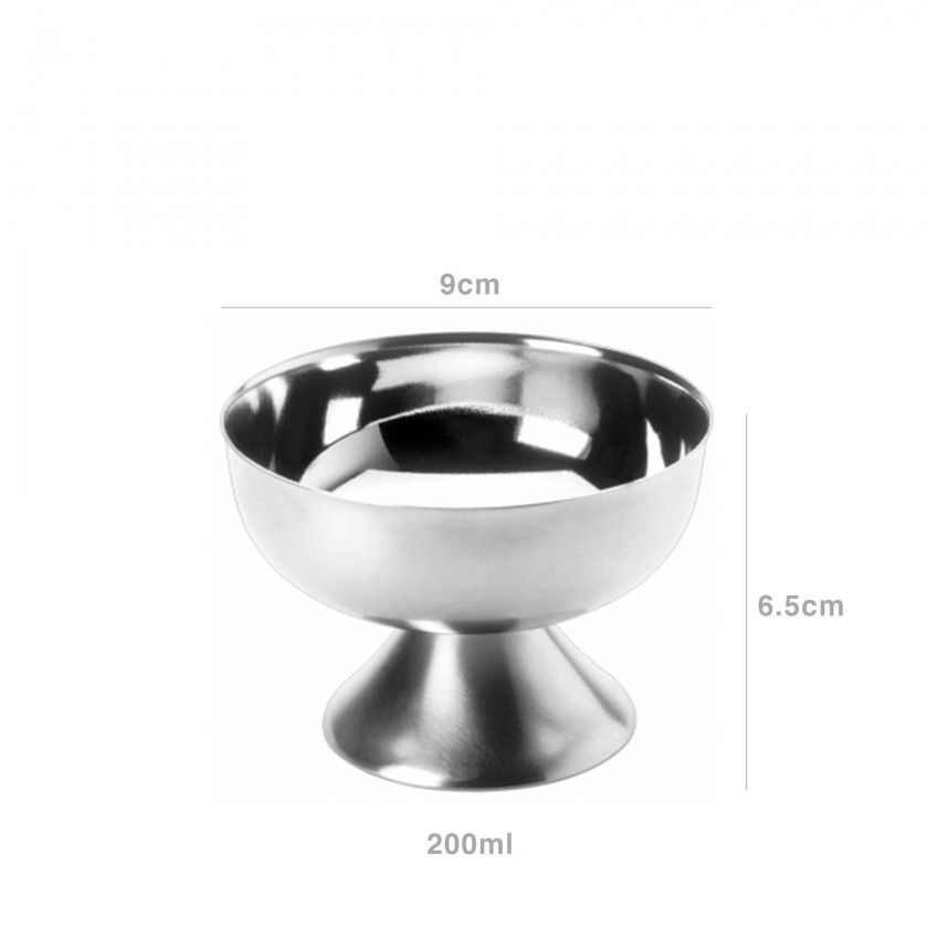 Taça Gelado Gourmet com Pé Redondo 200ml 9X6.5cm Taça Gelado Gourmet com Pé Redondo 200ml 9X6.5cm