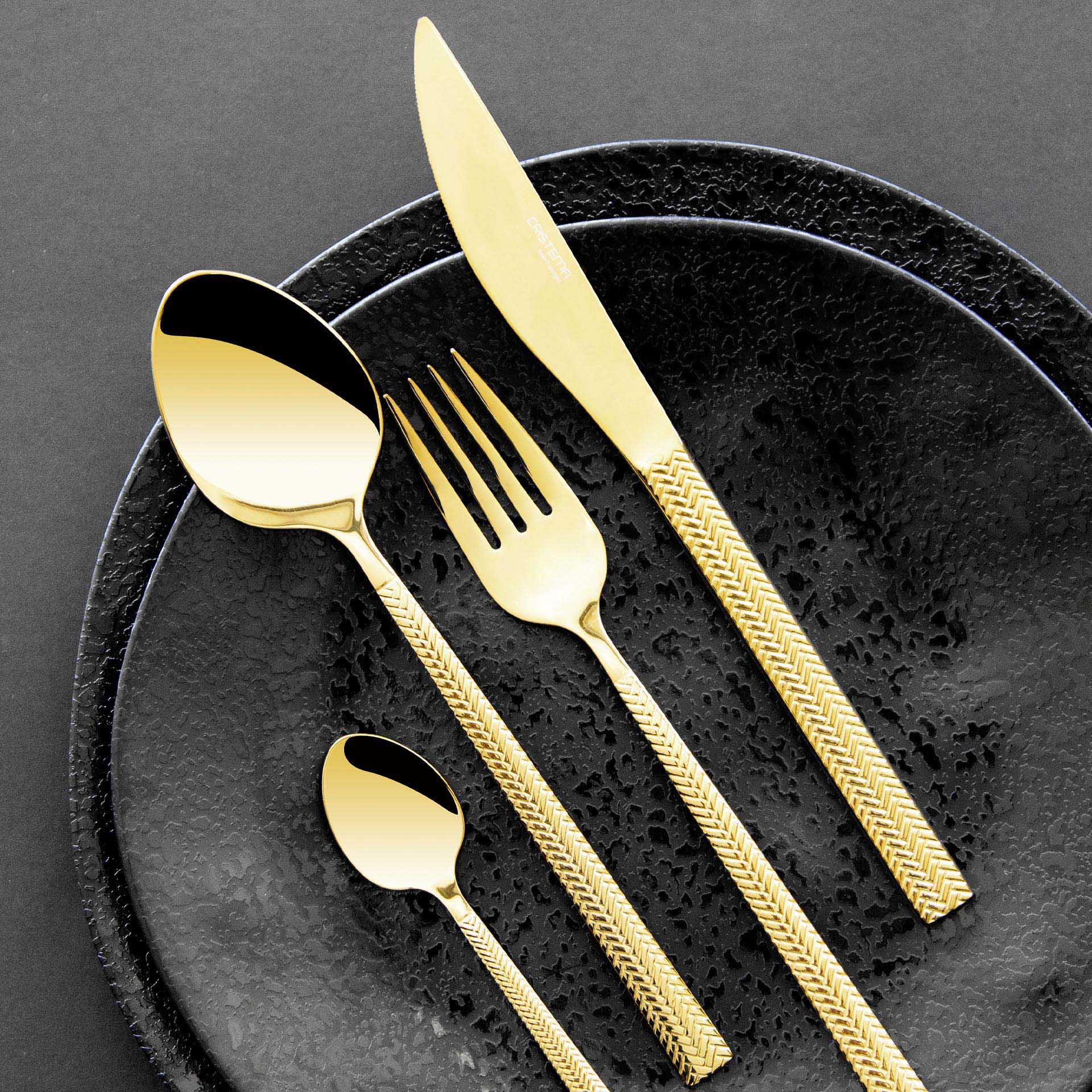 Garfo Inox Dakar Gold Mesa 3mm