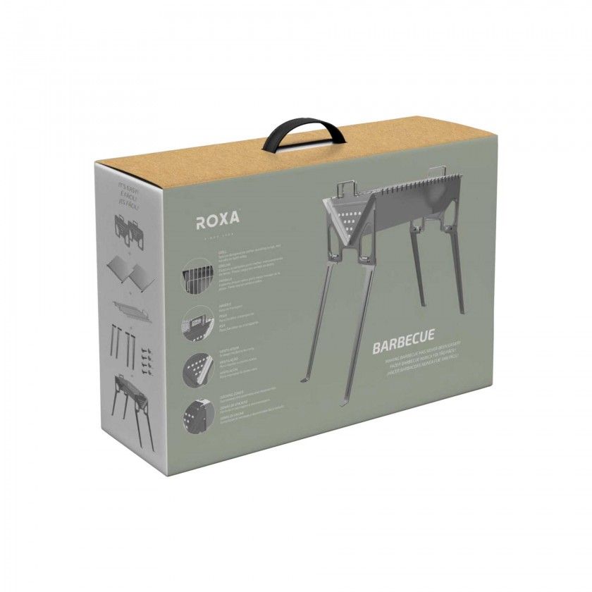 Fogareiro Inox com Pernas 40X31X61cm Fogareiro Inox com Pernas 40X31X61cm