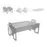 Fogareiro Inox 40X31X24cm Fogareiro Inox 40X31X24cm