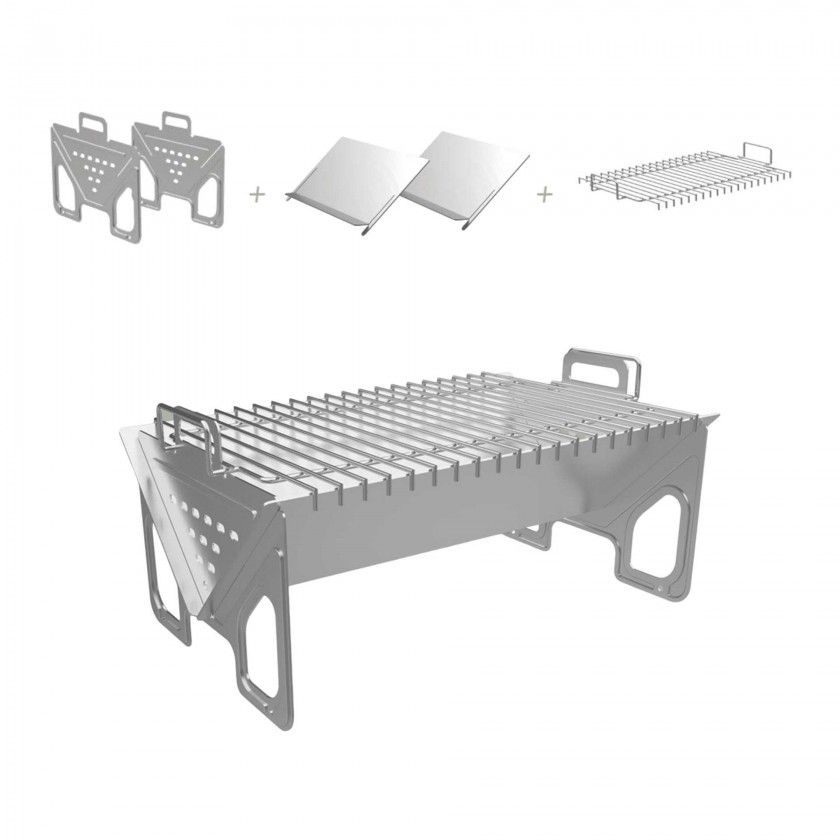 Fogareiro Inox 40X31X24cm Fogareiro Inox 40X31X24cm