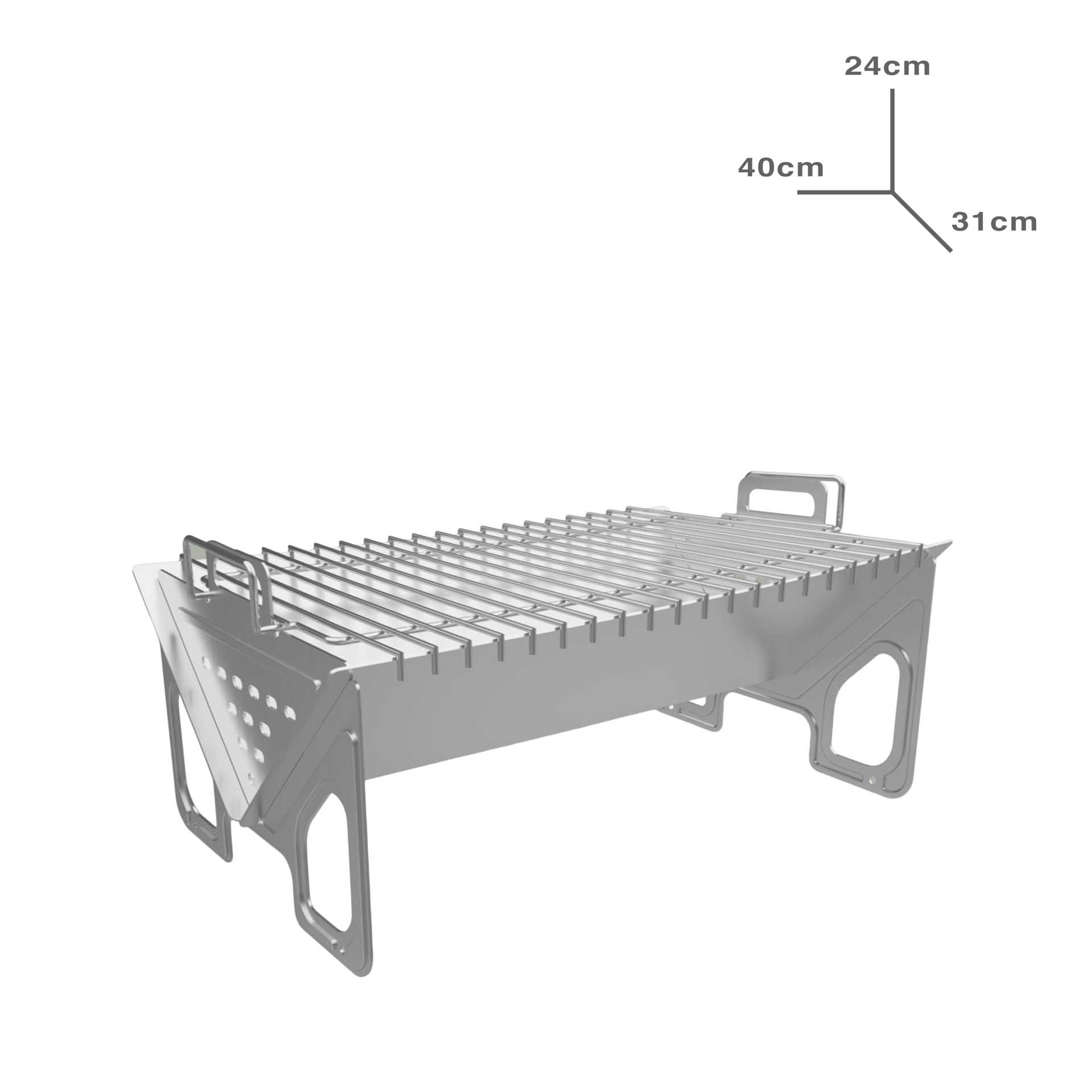Fogareiro Inox 40X31X24cm