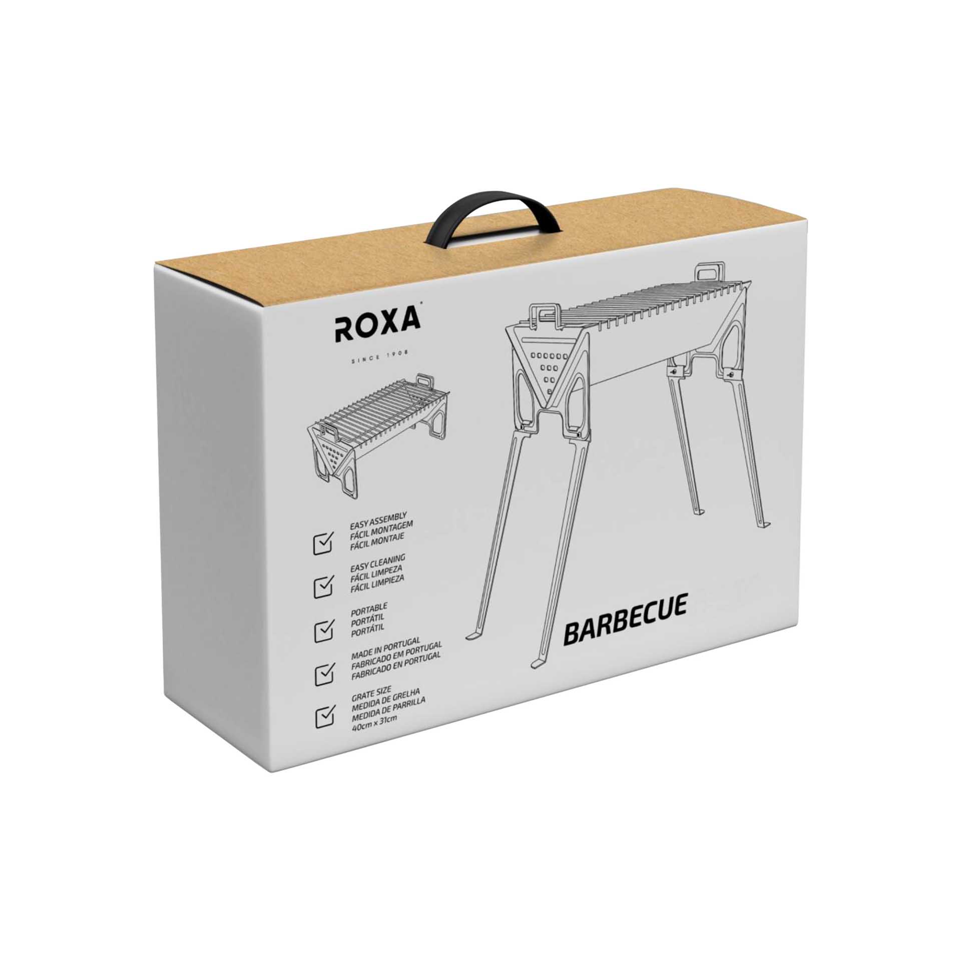 Fogareiro Ferro com Pernas 40X31X61cm