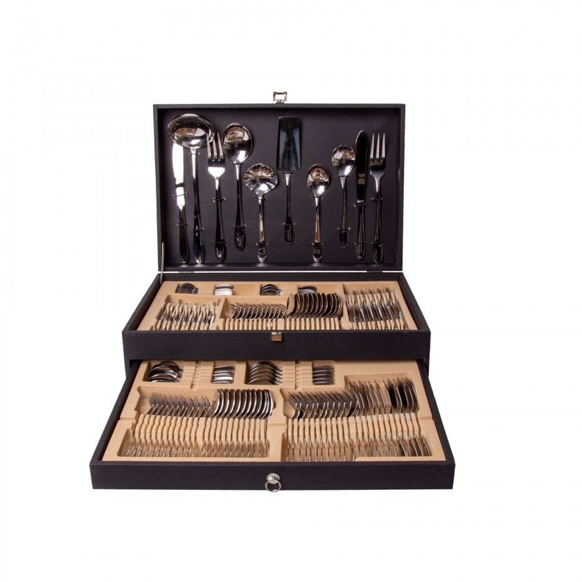 Faqueiro Marte Inox com Estojo 130 Peças Faqueiro Marte Inox com Estojo 130 Peças