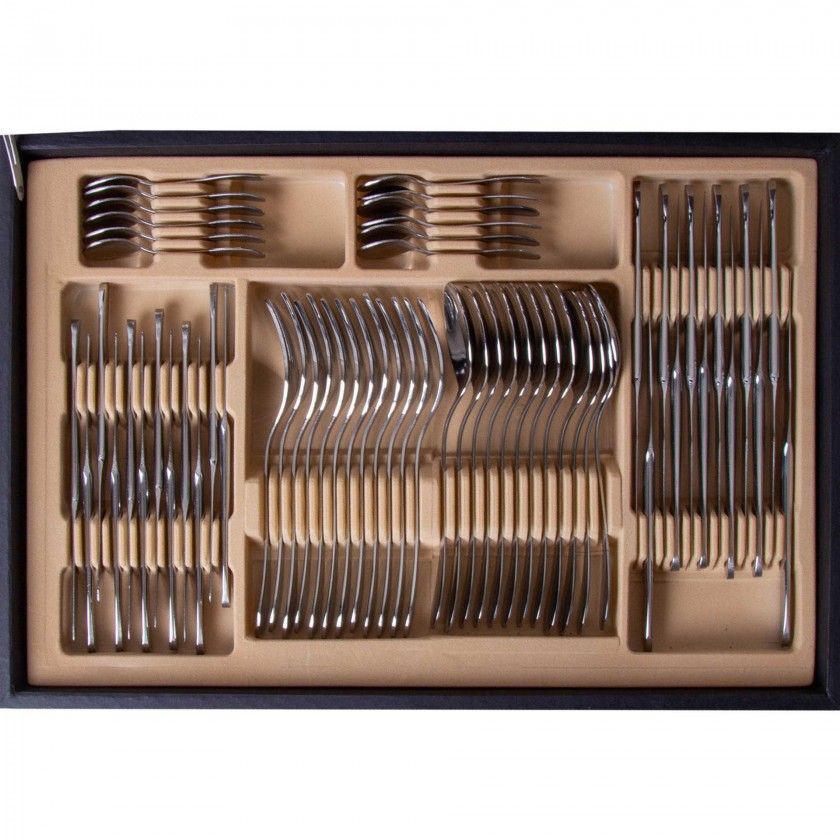 Faqueiro Marte Inox com Estojo 130 Peças Faqueiro Marte Inox com Estojo 130 Peças