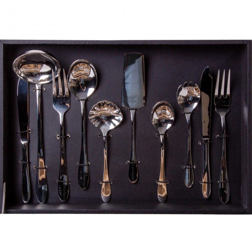 Faqueiro Marte Inox com Estojo 130 Peças Faqueiro Marte Inox com Estojo 130 Peças