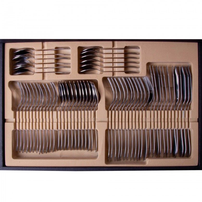 Faqueiro Marte Inox com Estojo 130 Peças Faqueiro Marte Inox com Estojo 130 Peças